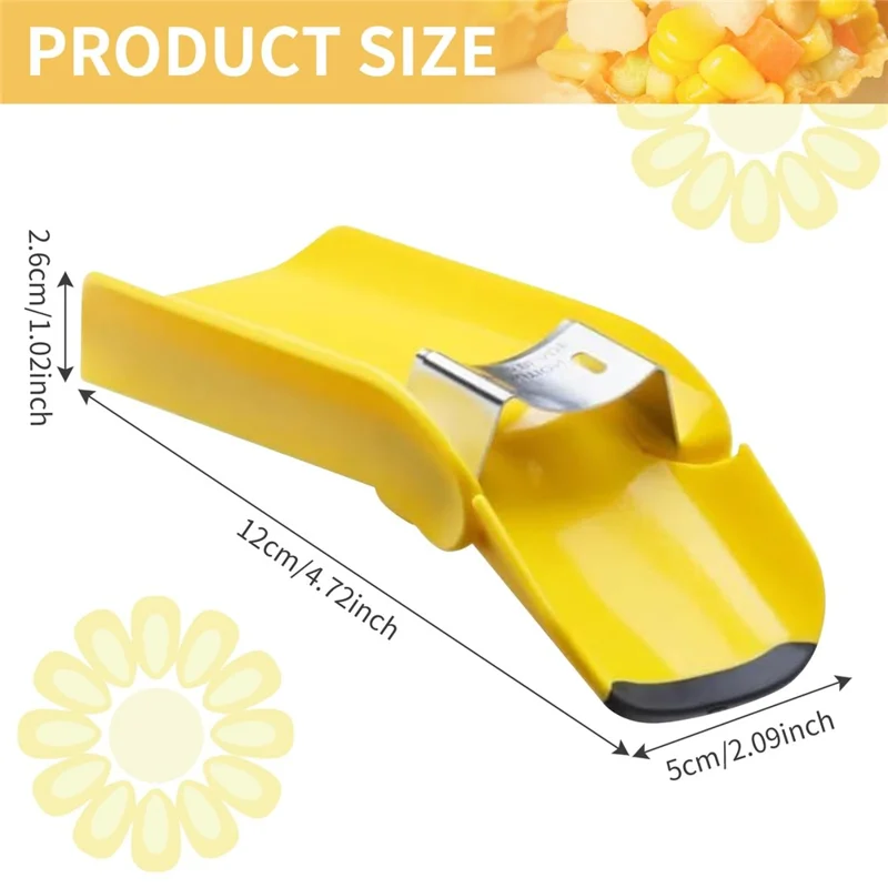 Stainless Steel Blade Corn Cob Stripper Quick Corn Kernel Separator Kitchen Gadget (BPA Free, No FDA)