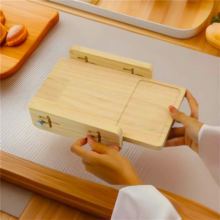 Soporte ajustable de madera para rebanador de pan, herramienta de rebanado de pan para cocina doméstica (libre de BPA, sin aprobación de la FDA)