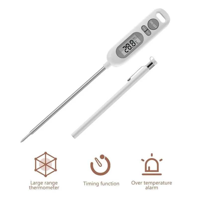 6011 Large LCD Display Food Digital Thermometer BBQ Cooking Meat Temperature Meter (No FDA, BPA Free)