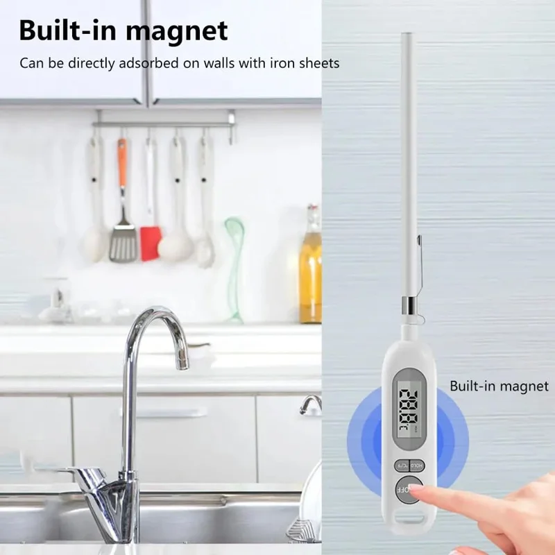 6011 Large LCD Display Food Digital Thermometer BBQ Cooking Meat Temperature Meter (No FDA, BPA Free)