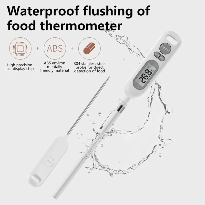 6011 Large LCD Display Food Digital Thermometer BBQ Cooking Meat Temperature Meter (No FDA, BPA Free)