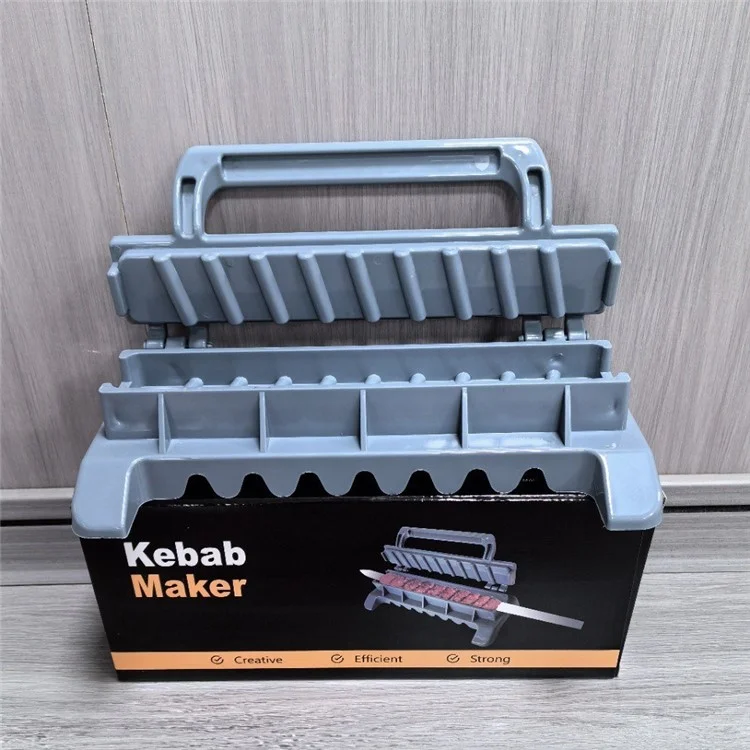 Portabile Pieghevole Barbecue Kebab Maker ABS Utensile per grigliare all'aperto Stampo per Spiedini di Carne (Senza FDA, Senza BPA)