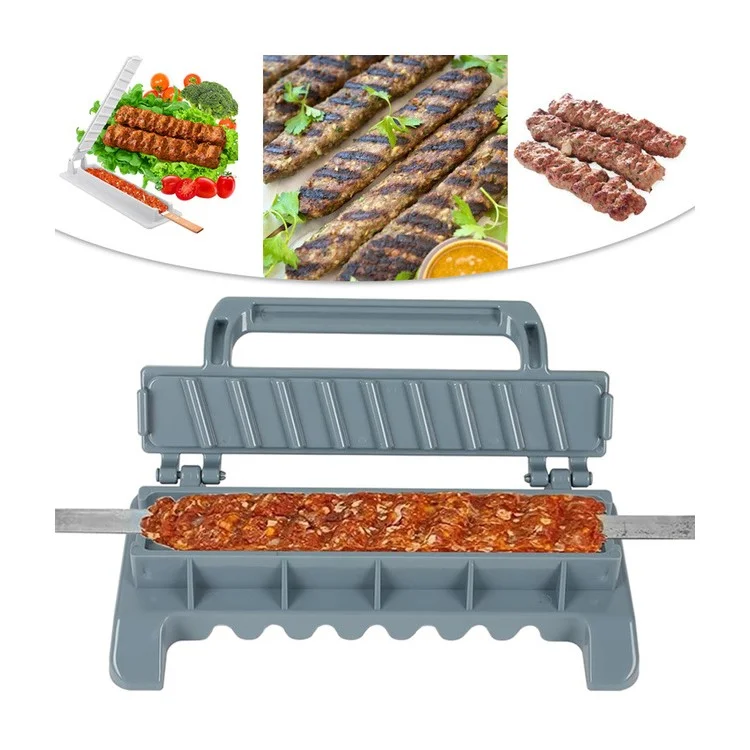 Portabile Pieghevole Barbecue Kebab Maker ABS Utensile per grigliare all'aperto Stampo per Spiedini di Carne (Senza FDA, Senza BPA)