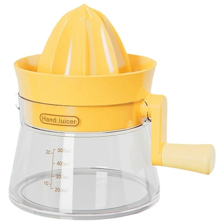 Manual Juicer Rotating Hand Crank Citrus Juicer Fruit Squeezer for Orange Lemon Watermelon (BPA Free, No FDA) - Orange
