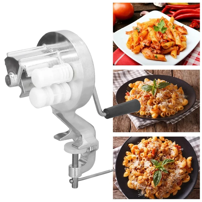 Kitchen Manual Pasta Machine Hand Crank Noodle Macaroni Pasta Making Machine ( BPA Free, No FDA )
