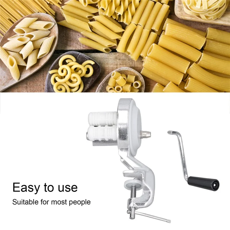 Kitchen Manual Pasta Machine Hand Crank Noodle Macaroni Pasta Making Machine ( BPA Free, No FDA )