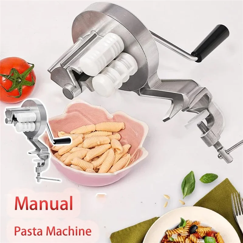 Kitchen Manual Pasta Machine Hand Crank Noodle Macaroni Pasta Making Machine ( BPA Free, No FDA )