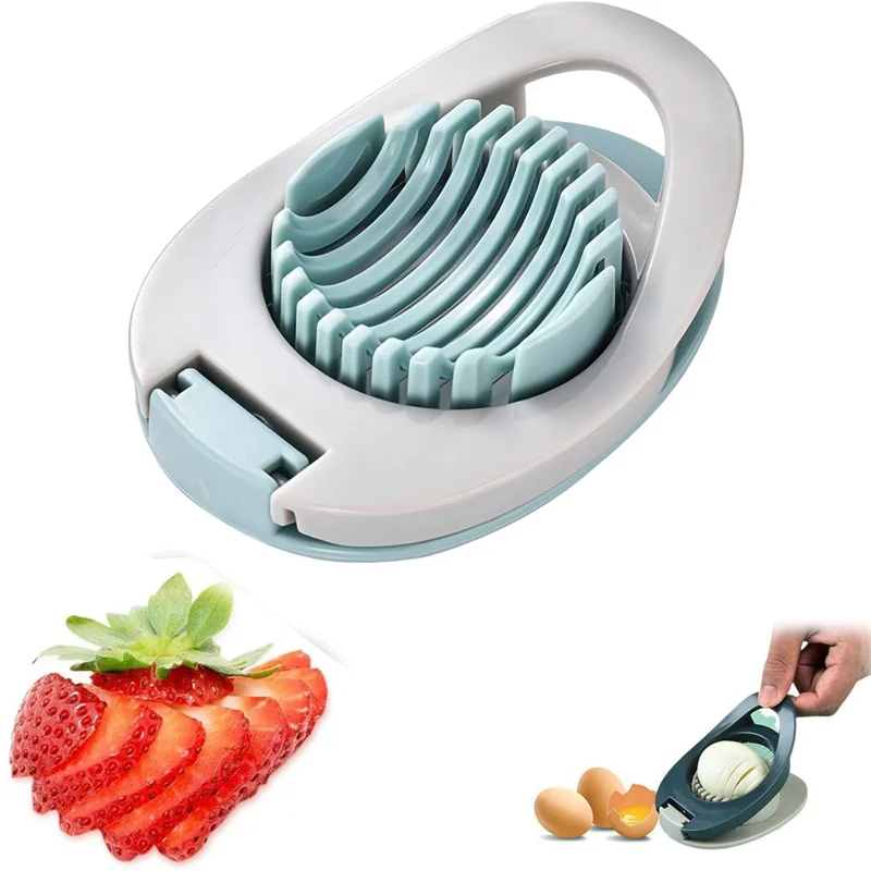 Egg Slicer 304 Stainless Steel Cutting Wires Egg Cutter Salted Duck Egg Divider Kitchen Tool - Green