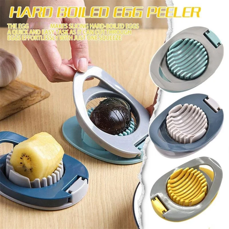Egg Slicer 304 Stainless Steel Cutting Wires Egg Cutter Salted Duck Egg Divider Kitchen Tool - Green