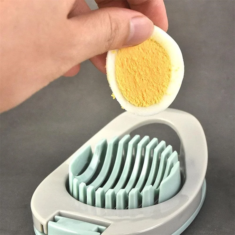 Egg Slicer 304 Stainless Steel Cutting Wires Egg Cutter Salted Duck Egg Divider Kitchen Tool - Green