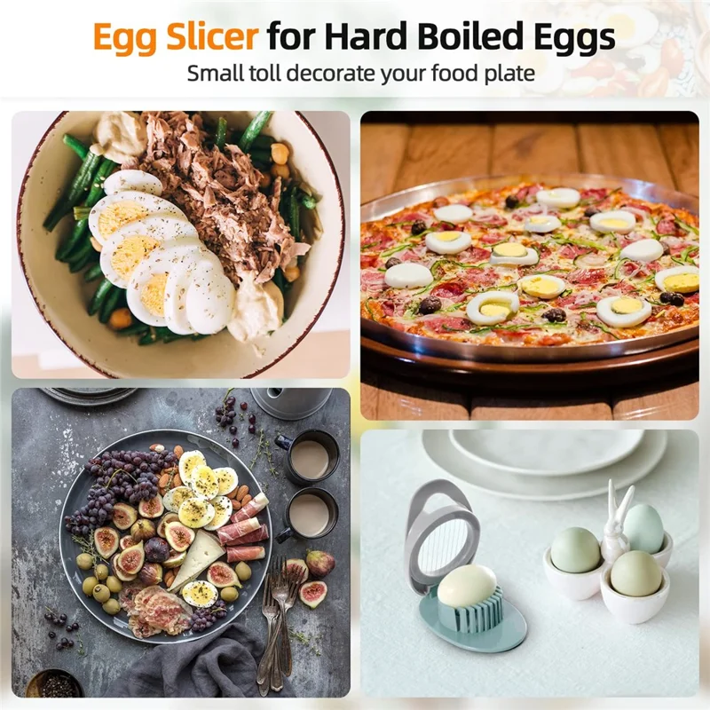 Egg Slicer 304 Stainless Steel Cutting Wires Egg Cutter Salted Duck Egg Divider Kitchen Tool - Green