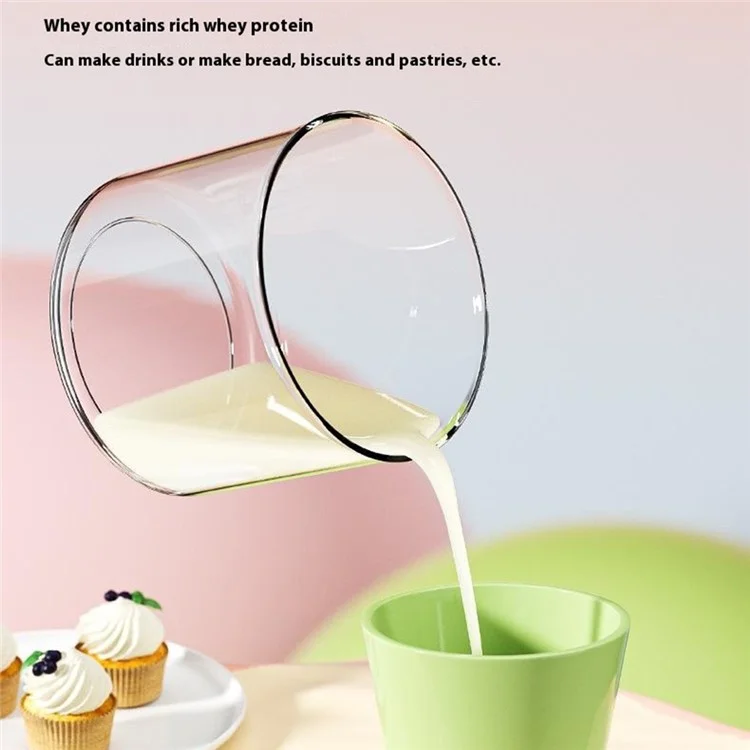 Greek Yogurt Strainer Round Shape Yogurt Separator Cold Brew Compression Fine Mesh Filter ( BPA Free , No FDA ) - Yellow