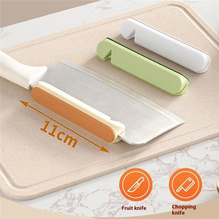 Kitchen Knives Cleavers Sharpener Effortless Cutting Chopping Safe Hand Guard - Orange