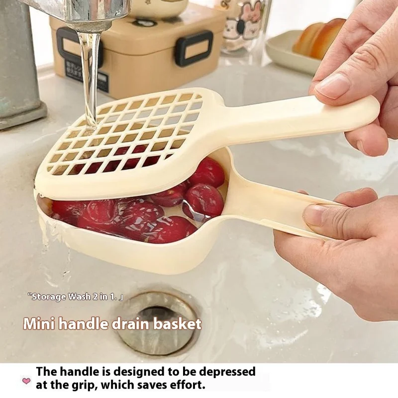 Kitchen Fruit Washing Strainer PP Basket with Lid Home Fruit Vegetable Washing Bowl Drainer