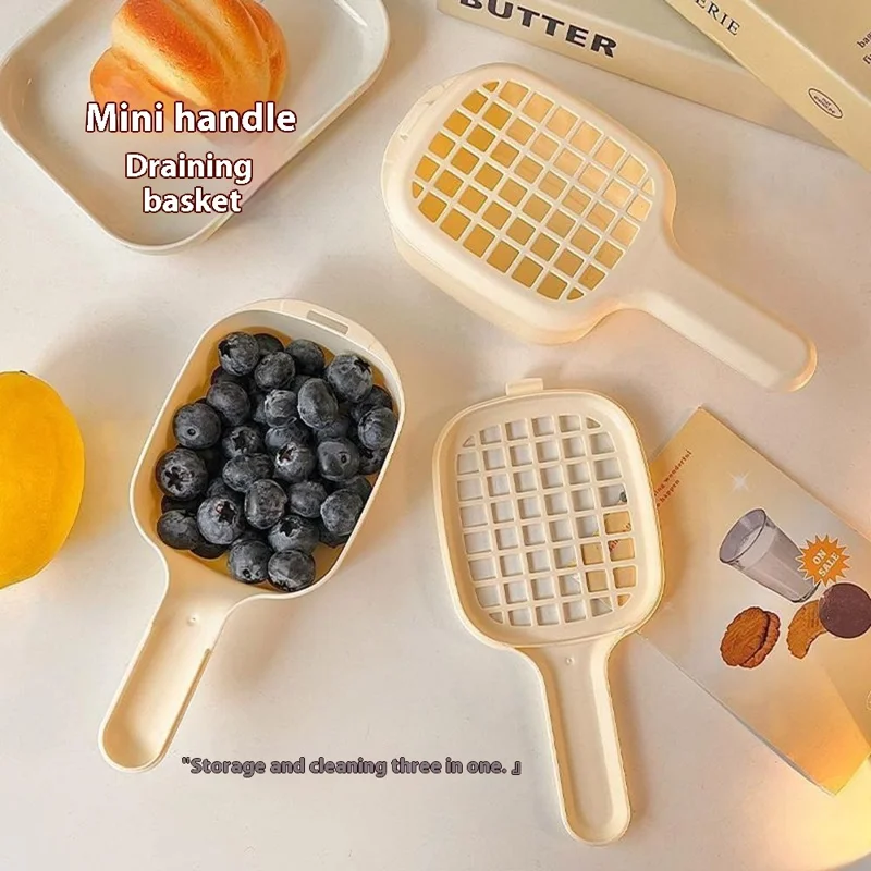 Kitchen Fruit Washing Strainer PP Basket with Lid Home Fruit Vegetable Washing Bowl Drainer