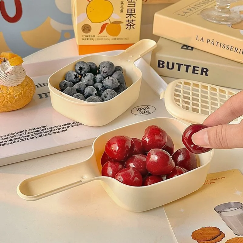 Kitchen Fruit Washing Strainer PP Basket with Lid Home Fruit Vegetable Washing Bowl Drainer