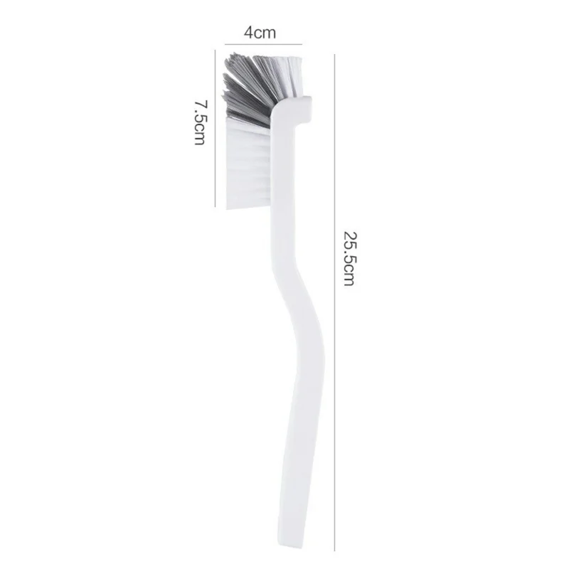 Angled Crevice Brush Long Handle Soft Bristle Kitchen Sink Window Track Car Vent Multi-Purpose Cleaning Tool