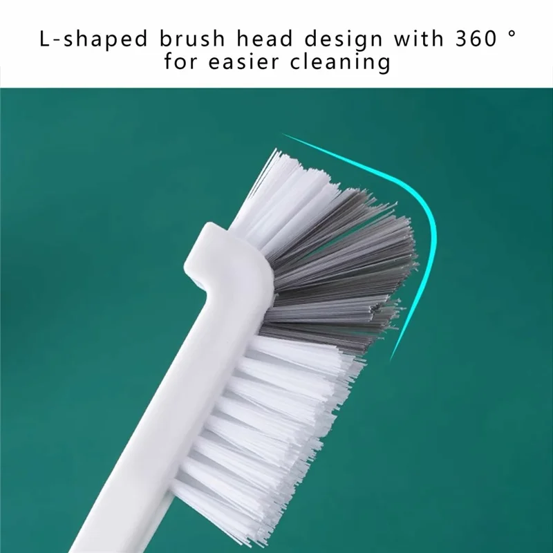 Angled Crevice Brush Long Handle Soft Bristle Kitchen Sink Window Track Car Vent Multi-Purpose Cleaning Tool