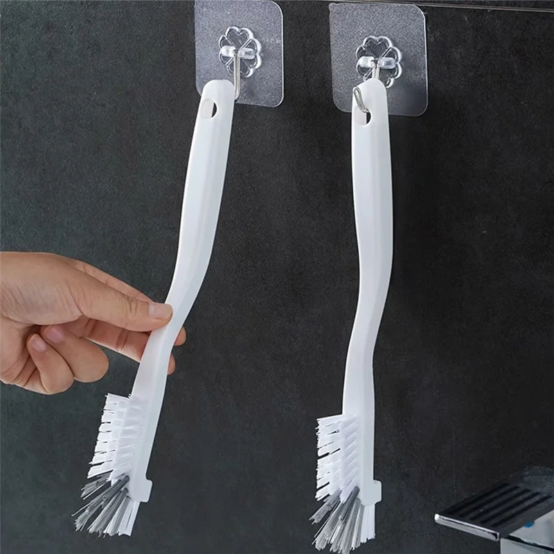 Angled Crevice Brush Long Handle Soft Bristle Kitchen Sink Window Track Car Vent Multi-Purpose Cleaning Tool