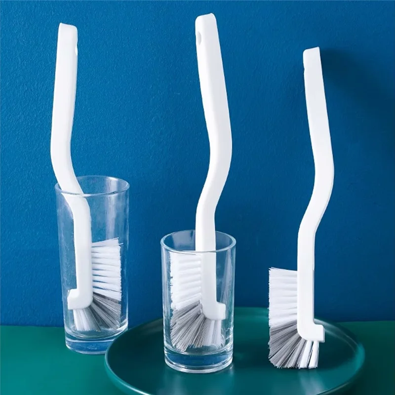 Angled Crevice Brush Long Handle Soft Bristle Kitchen Sink Window Track Car Vent Multi-Purpose Cleaning Tool