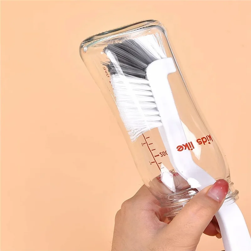 Angled Crevice Brush Long Handle Soft Bristle Kitchen Sink Window Track Car Vent Multi-Purpose Cleaning Tool