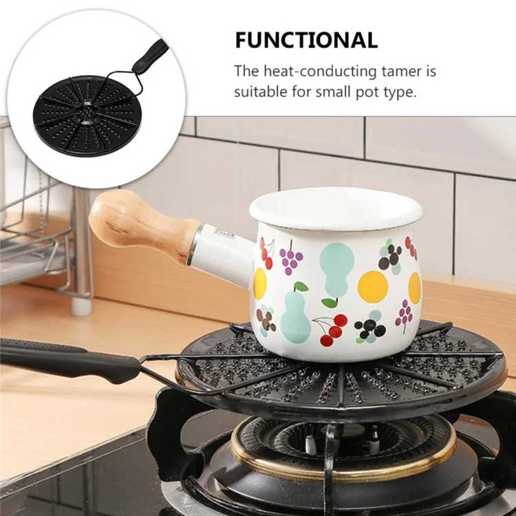19cm Heat Diffuser Flame Diffuser Stove Cover Enamel Coated Iron Plate Simmer Pad