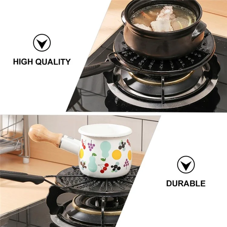 19cm Heat Diffuser Flame Diffuser Stove Cover Enamel Coated Iron Plate Simmer Pad