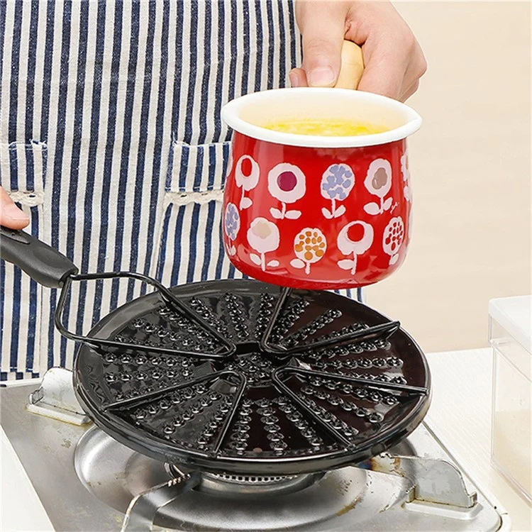 19cm Heat Diffuser Flame Diffuser Stove Cover Enamel Coated Iron Plate Simmer Pad