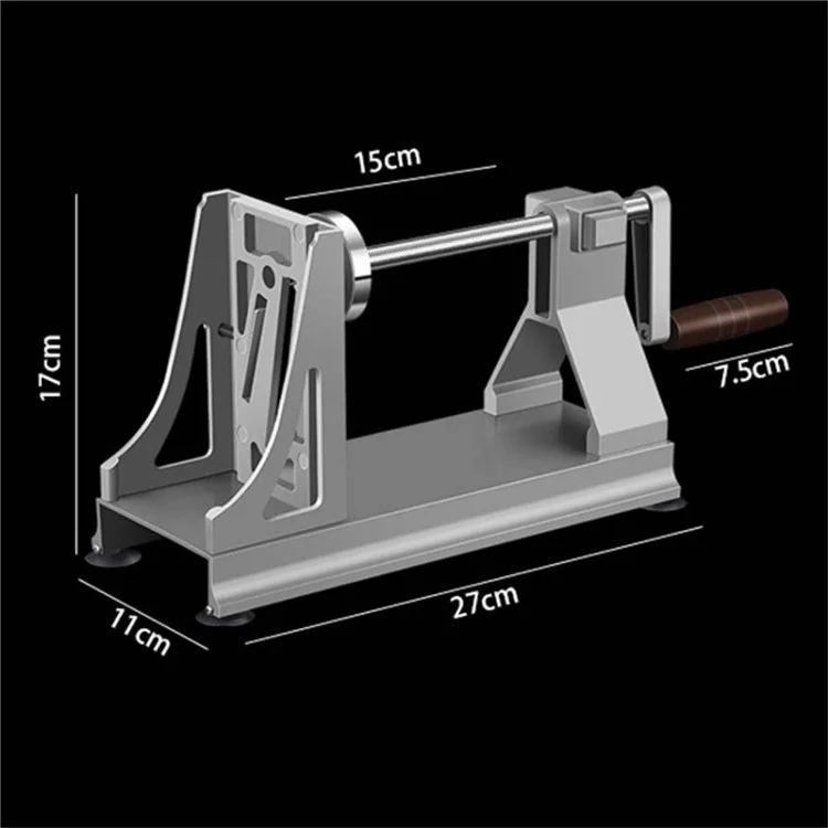 Multi-Function Rotary Potato Slicer Shredder Hand-Cranking Aluminum Alloy Vegetable Cutter
