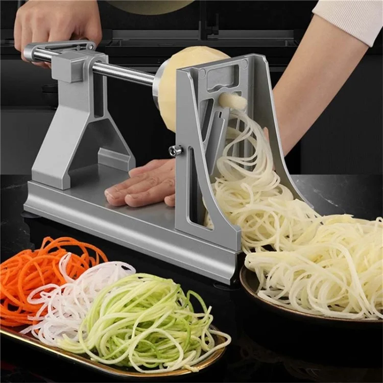 Multi-Function Rotary Potato Slicer Shredder Hand-Cranking Aluminum Alloy Vegetable Cutter