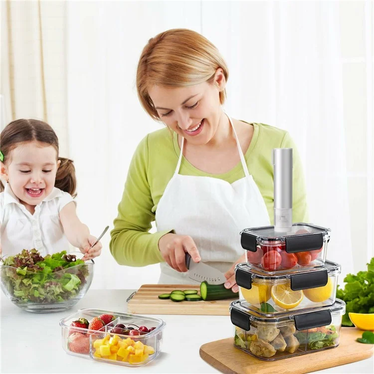 Sigillatore sottovuoto portatile per alimenti con display LED per barattoli e sacchetti per la conservazione