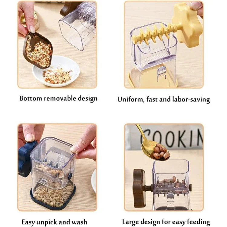 Nut Crusher Manual Peanut Paste Masher Dry Fruits Chocolate Chopper Kitchen Tool (Without FDA Certification) - Coffee