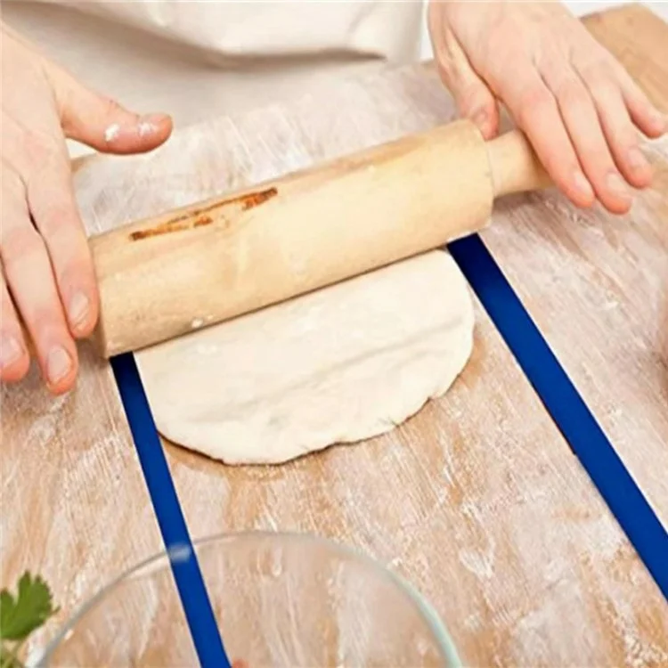 6 Pezzi / Set 2 / 4 / 6mm Strisce Distanziali in Silicone per Spessore Impasto con Matterello - Bastoncini per Pasticceria (Privi di BPA, No FDA)