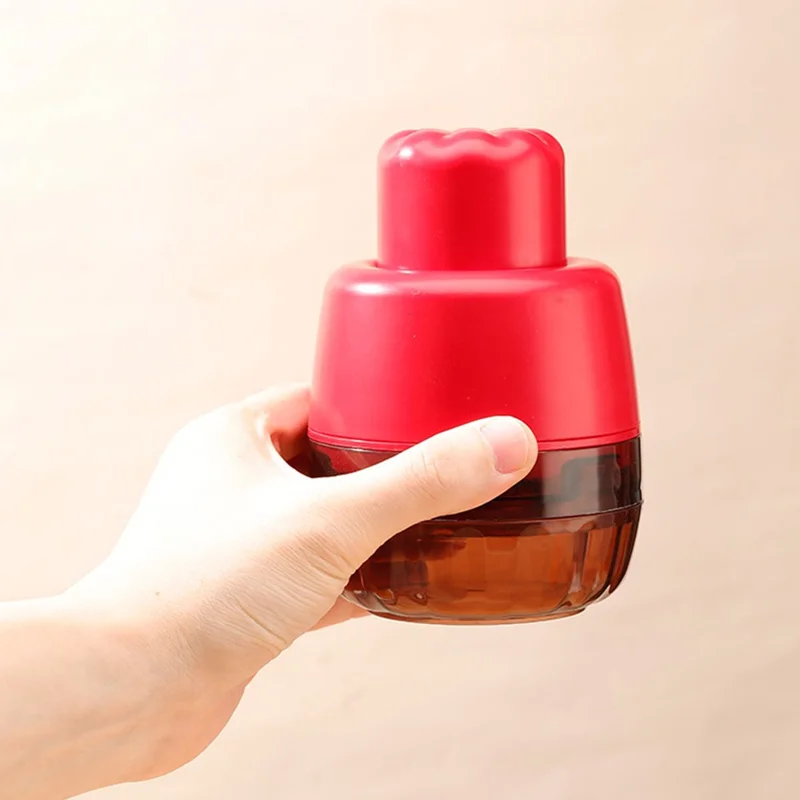 Cherry Pitter 7 Hole Seed Remover Olive Pitters Tool Pit Remover Portable Fruit Corer for Kitchen (BPA Free, No FDA) - Red