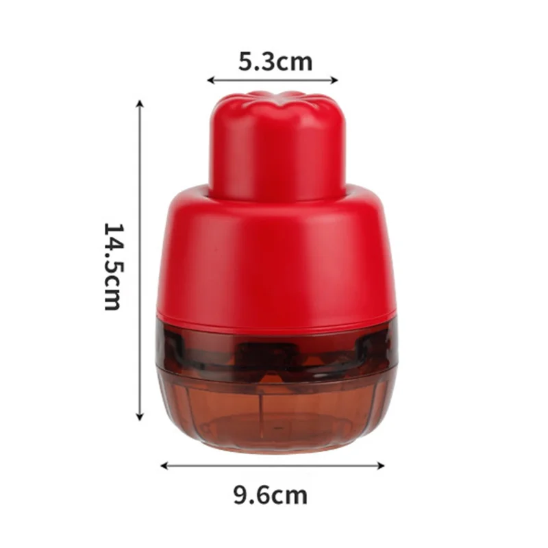 Cherry Pitter 7 Hole Seed Remover Olive Pitters Tool Pit Remover Portable Fruit Corer for Kitchen (BPA Free, No FDA) - Red
