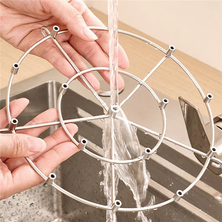Supporto per Griglia Verticale in Acciaio Inossidabile 304 per Friggitrice ad Aria, Forno, Microonde e Barbecue - Supporto per Spiedini (Senza Certificazione FDA)