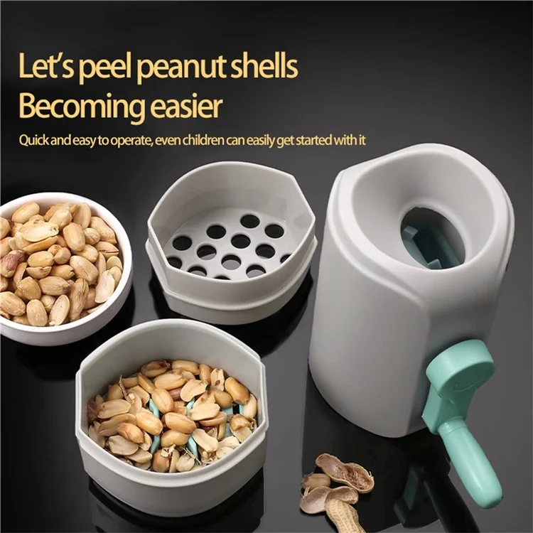 Peanut Sheller Home Use Manual Peeler Tool Raw / Roasted Peanuts Shelling Device (BPA Free, No FDA)