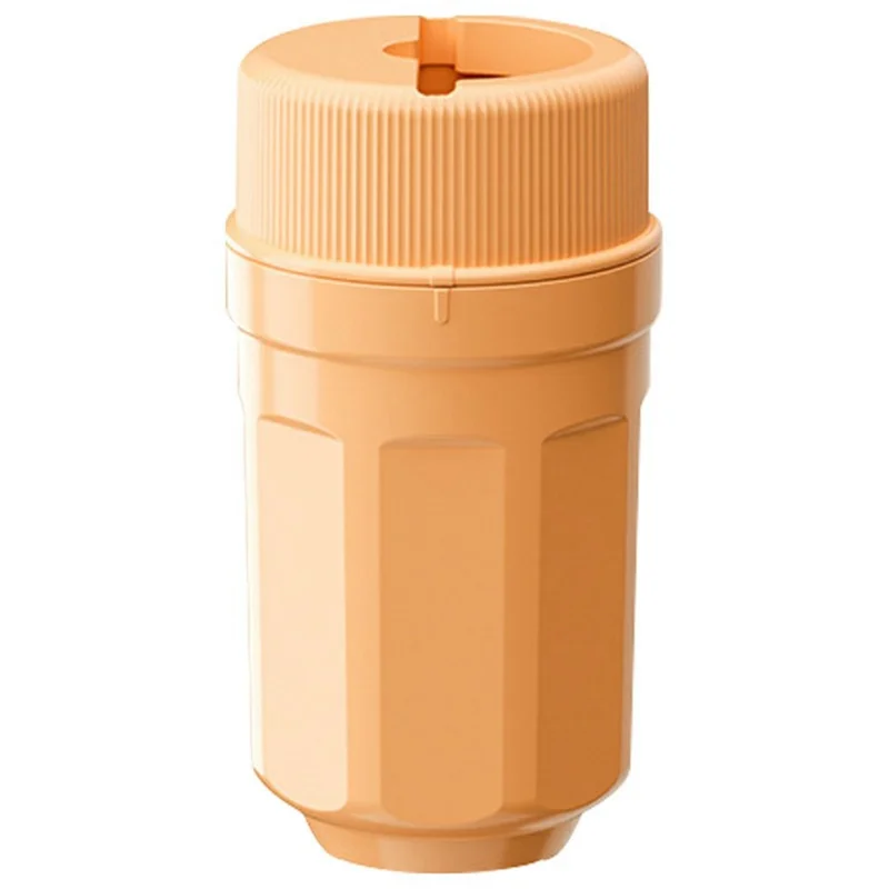 081 Twist Ice Maker Cup Rotating Ice Cube Mold for Drinks and Whiskey, without Dust Cover (BPA Free, No FDA) - Peach