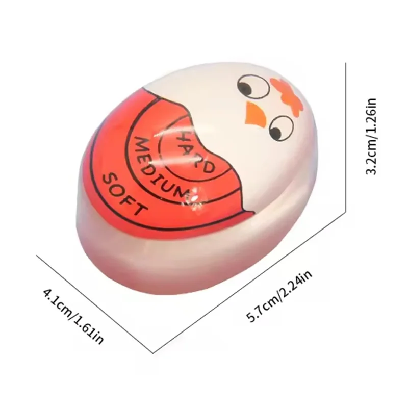 Cute Color Changing Egg Timer for Soft Medium Hard Boiled Eggs Kitchen Cooking Gadget - Yellow