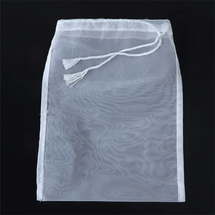 Saco de Filtro Reutilizável para Leite de Soja 15 x 20cm, Malha 100, Tamanho P - Para Coar Sucos de Frutas e Vegetais (Livre de BPA, Sem FDA)