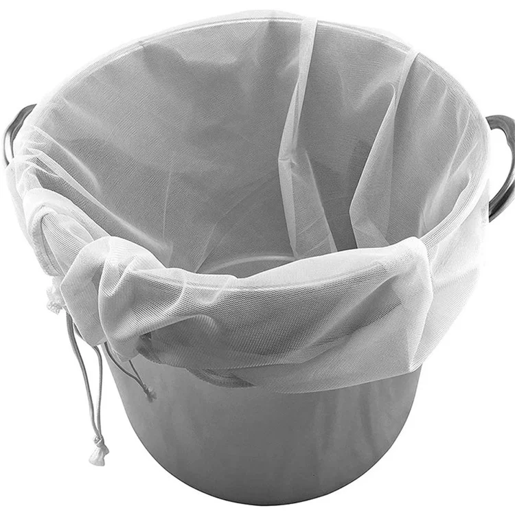 Saco de Filtro de Leite de Soja Reutilizável de 25 x 35 cm, 100 Mesh, para Coar Sucos de Frutas e Vegetais, Tamanho L (Sem BPA, Sem FDA)
