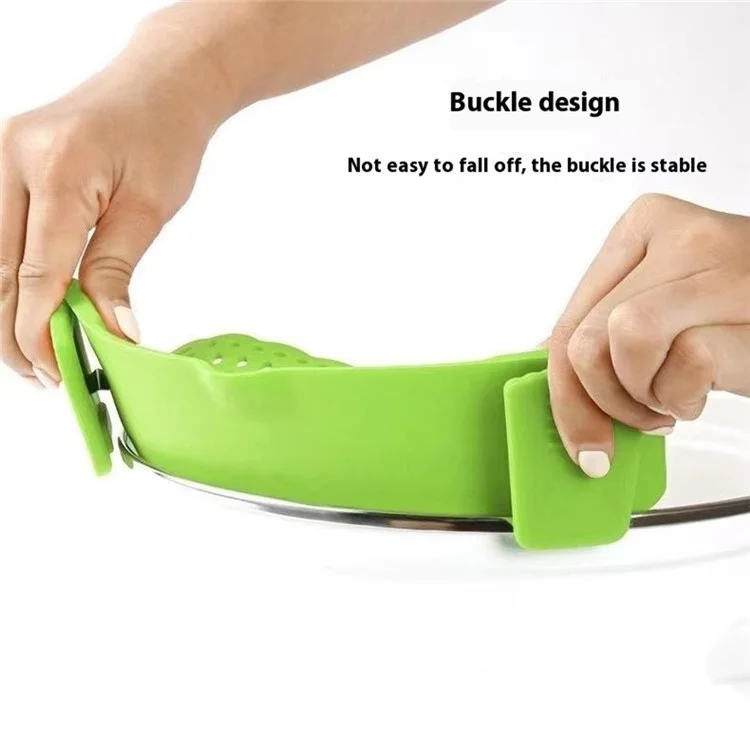 Passoire à clip en silicone pour cuisine, égouttoir pour pâtes et légumes (Sans BPA, Non FDA) - Rouge