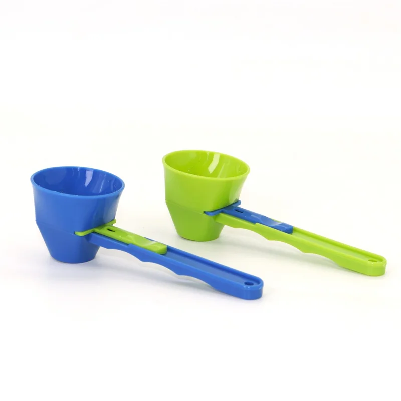 Kreativer Protein-Pulver Messbecher mit Anti-Verschütt-Design für Kaffee - Blau