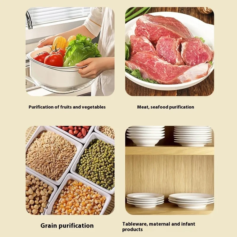 JISANG BX3-9 Máquina Multifuncional de Lavagem de Frutas e Vegetais IPX7 à Prova d'Água para Limpeza de Alimentos na Cozinha (Livre de BPA, Sem FDA)