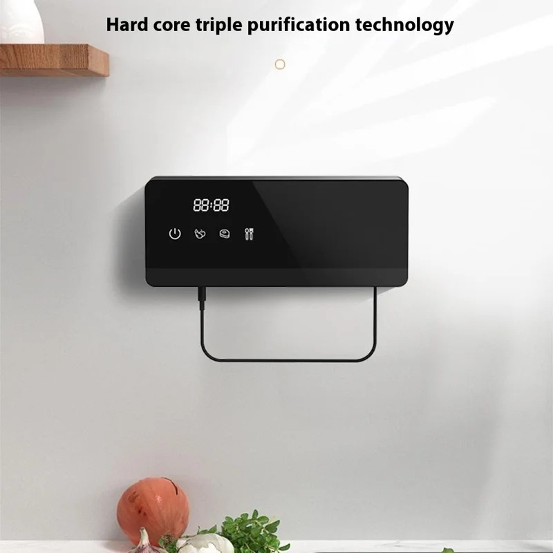 GB8 Wall Mounted Vegetable Washing Machine Titanium Alloy Electrolysis Fruit Cleaner Device (BPA Free, No FDA)