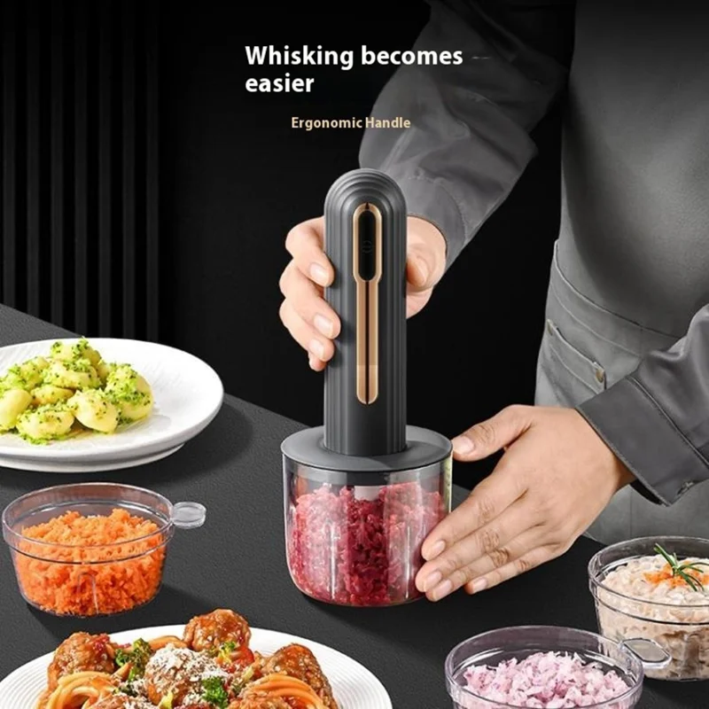 Baby Food Maker Mini Wireless Electric Meat Grinder Kitchen Multifunctional Blender (BPA Free, No FDA) - White