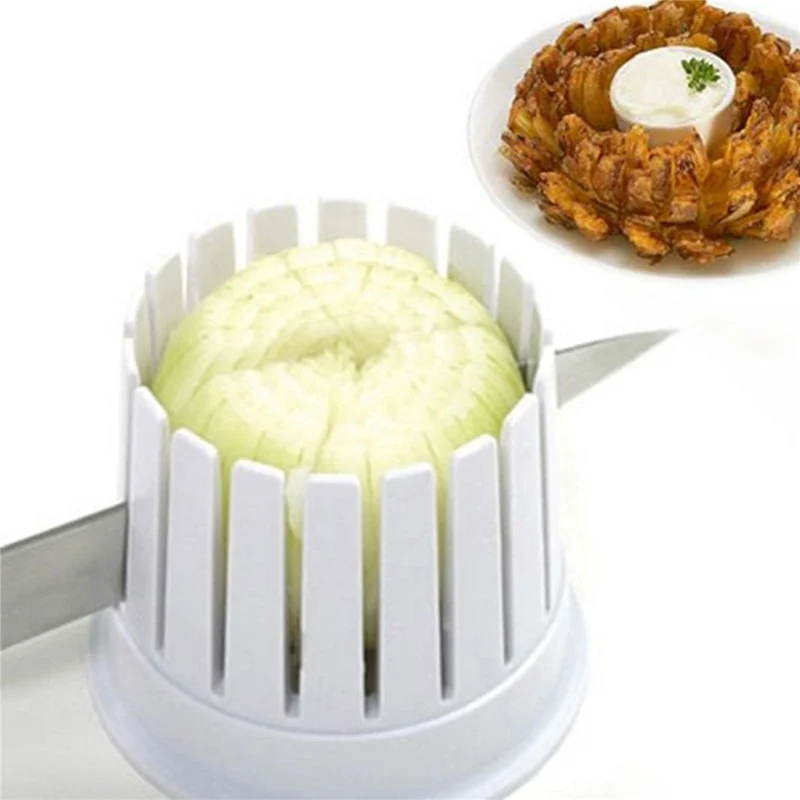 Onion Slicer Cutter Tool Blooming Onion Maker Plastic Vegetable Cutting Gadget Kitchen Accessory for Home Use
