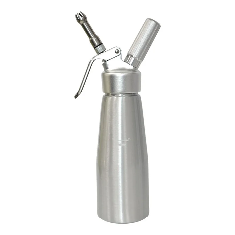 Aluminium Sahne-Dispenser für Kaffee-Kuchen-Dekoration 500ML Sahneaufschläger (Ohne FDA-Zulassung)
