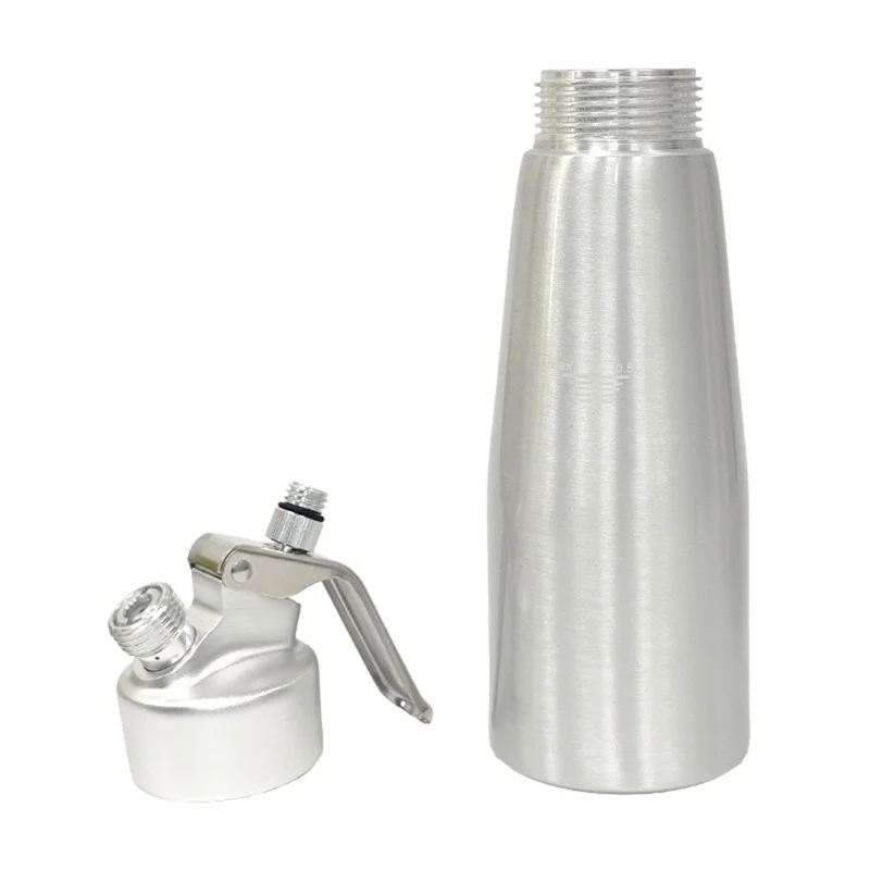 Aluminium Sahne-Dispenser für Kaffee-Kuchen-Dekoration 500ML Sahneaufschläger (Ohne FDA-Zulassung)