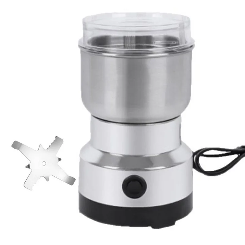 Moulin à épices électrique de cuisine à 8 lames, 150 kW, broyeur à café en acier inoxydable de 300 ml, machine à moudre les herbes (certifié FDA / LFGB / CE) - Fiche européenne